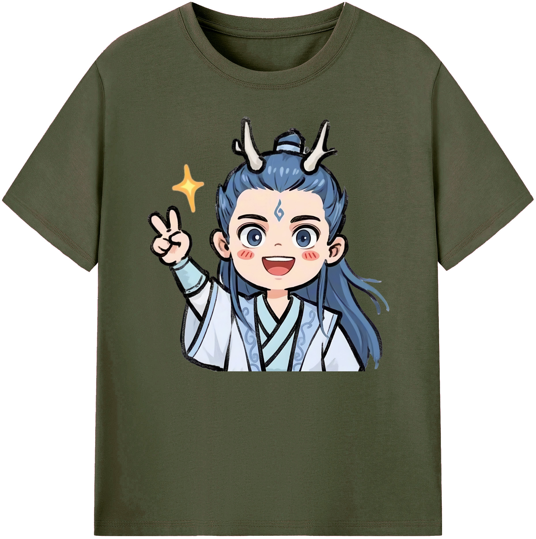 （画像用） Ne Zha 2 ナタ 魔童の大暴れ 綿100％ メンズ半袖Tシャツ｜肌触りやわらか＆通気性
